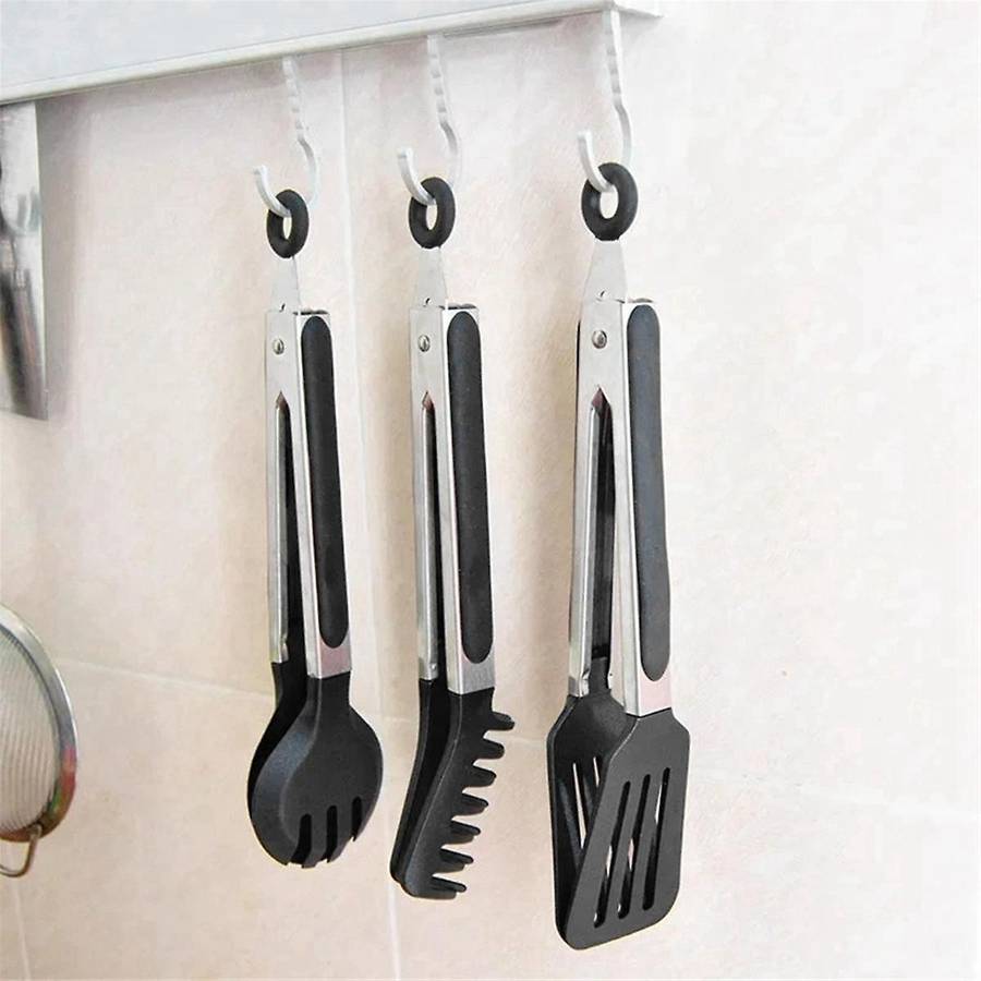 Steel Silicone Kitchen Tongs Bbq Clip Salad Cooking Tool Food Serving Tongs Kitchen Appliance Parts