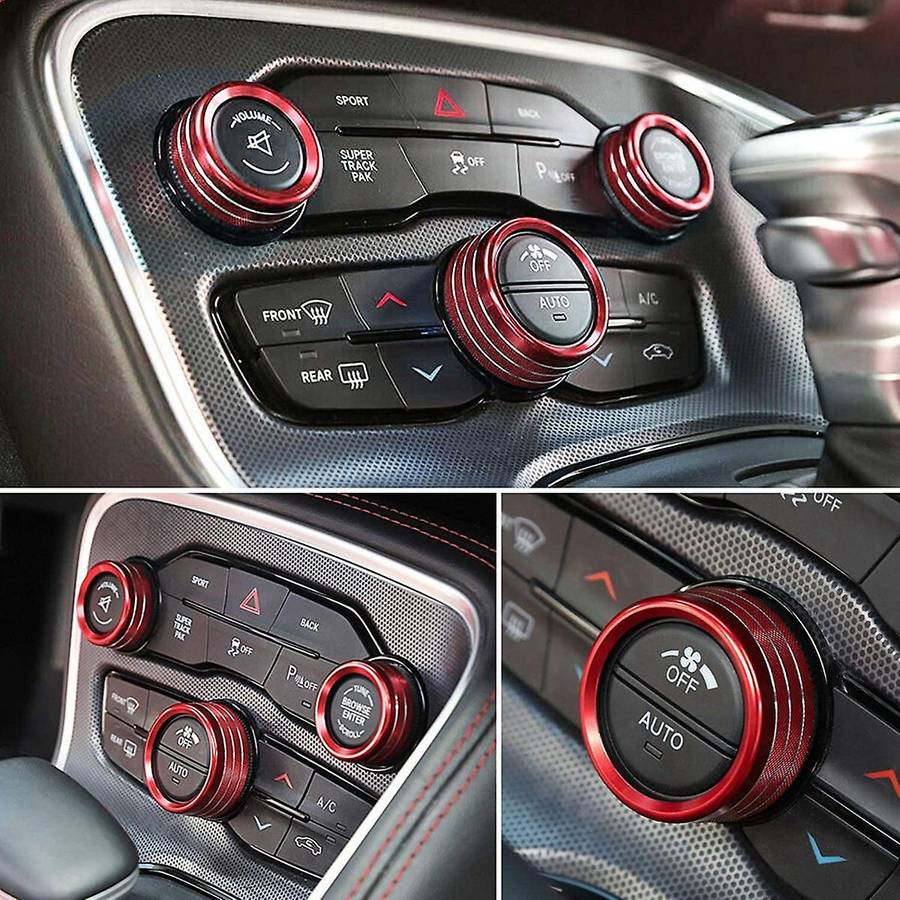 Steering Wheel Cover Trim Accessories for Charger 2015-2021 Shift Paddle Air Conditioner Switch Butt