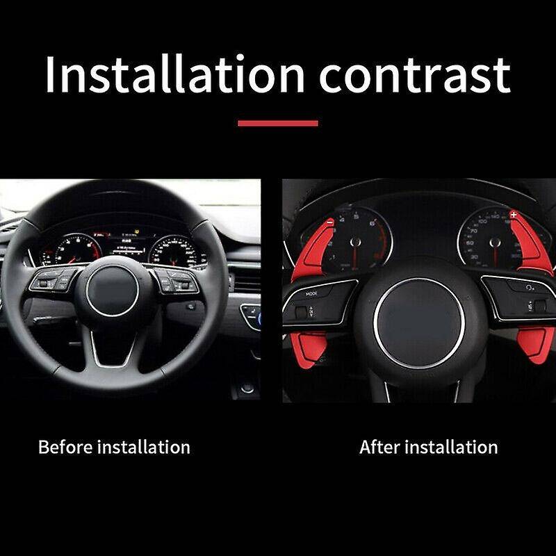 Steering Wheel Shift Paddle Blade Aluminum Extension Shifter for- A3 S3 A4 S4 B8 A5 S5 A6 S6 A8 R8 Q
