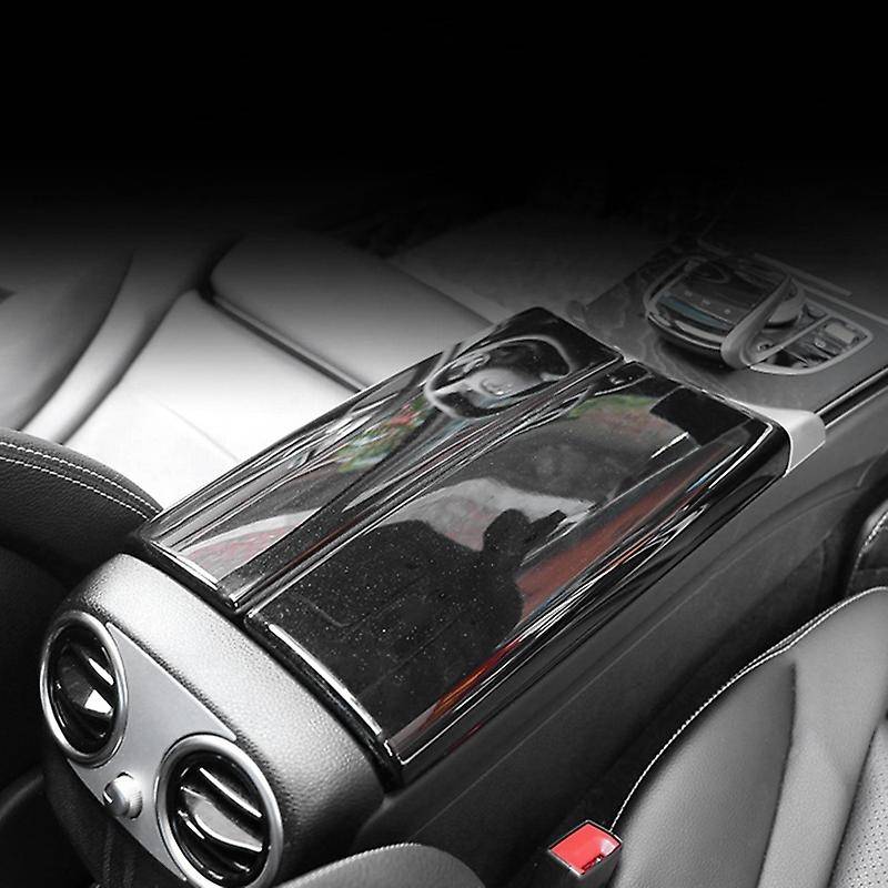 Storage Box Panel Cover Armrest Box Panel for C Class W205 GLC X253 Center Console Cover Stickers Tr