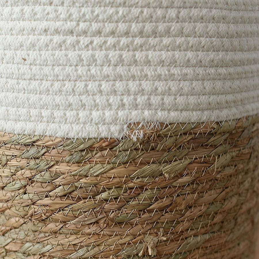 Straw Cotton Rope Woven Storage Basket Simple Plant Pot Woven Flower Pot Home Indoor Decoration Flow