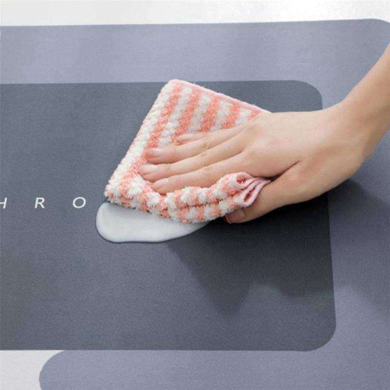Super Absorbent Bath Mat, Bathroom Non-Slip Simple Kitchen Entrance Bathtub Side Rug Floor Mat