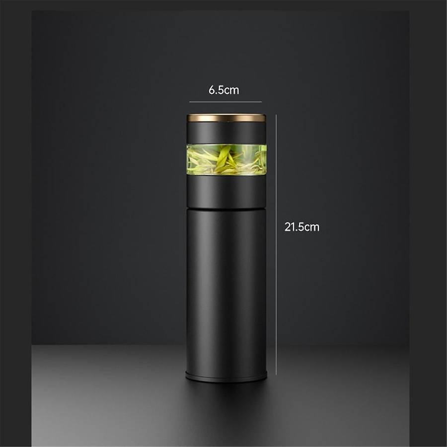Tea Infuser Vacuum Flask Temperature Led Display 450ml Insulated Cup Stainless Steel Bottle Travel C