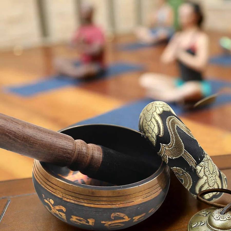 Tibetan Singing Bowl Set with New Dual End Stroker Cushion for Meditation Yoga Spiritual Healing Mi