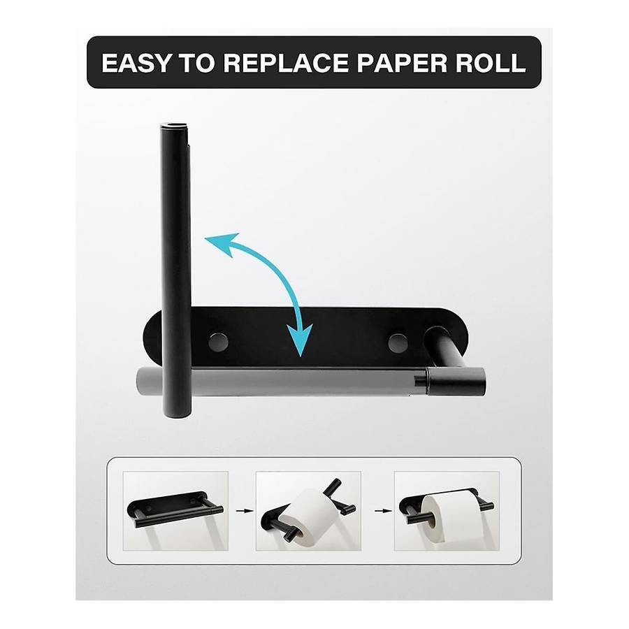 Toilet Paper Holder,Adhesive Toilet Paper Holder Tissue Holder for Bathroom Wall Mounted or Self-Adh