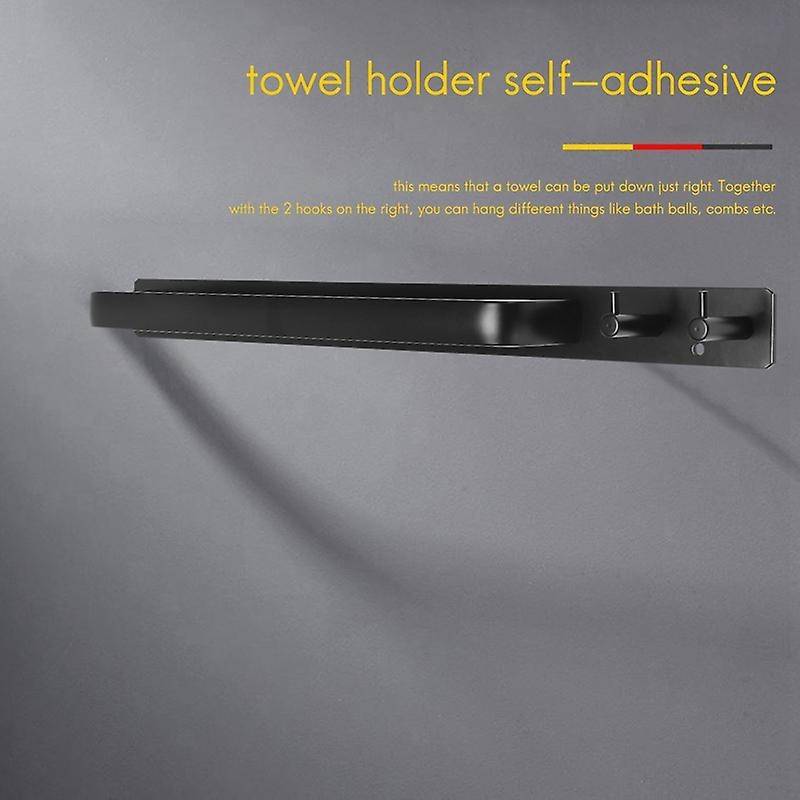 Towel Holder without Drilling,tea Towel Rail Aluminum Black,adhesive Bath Towel Holder for The Bath