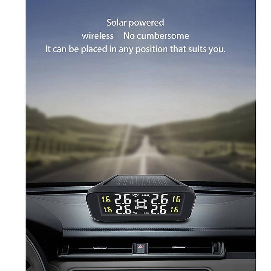 TPMS Solar Tire Pressure Monitoring System TPMS Car Tyre Pressure Monitor External Sensor Universal