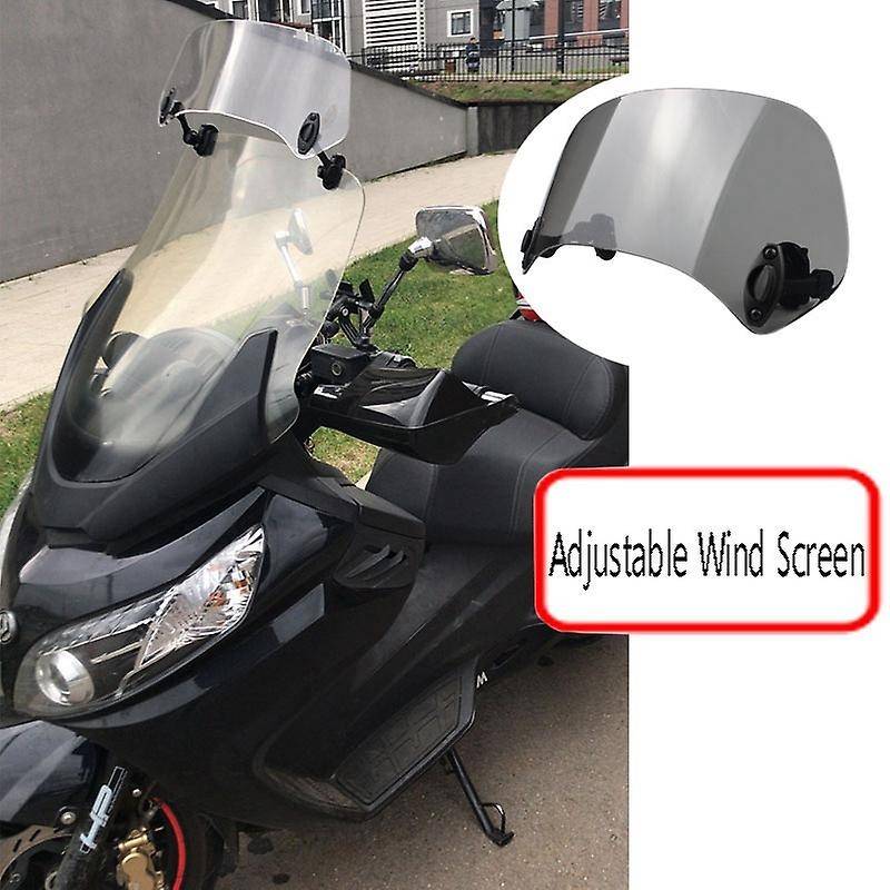 Transparent Color Universal Motorcycle Adjustable Wind Screen Extension Windshield Spoiler Deflector