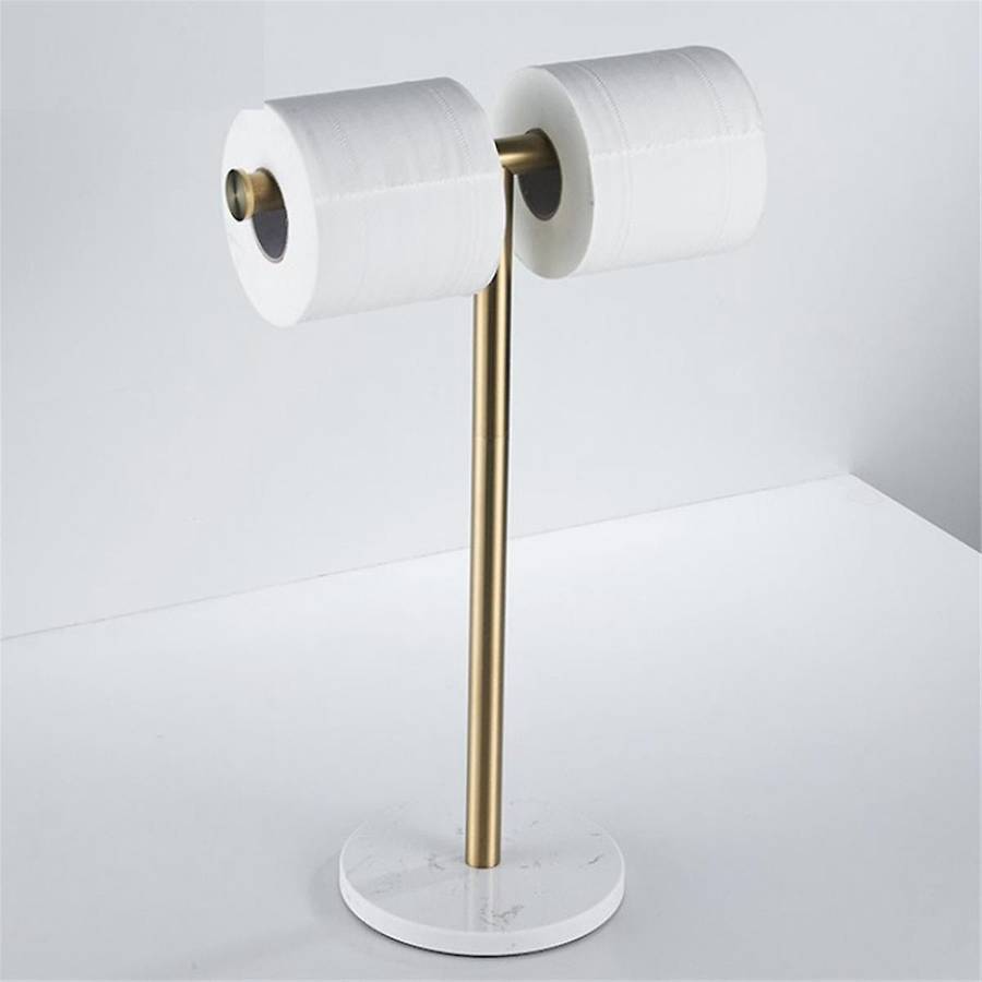 T-shape Hand Towel Stand with Marble Base for Bathroom Countertop Tissue Rack Holder Kitchen Free-st