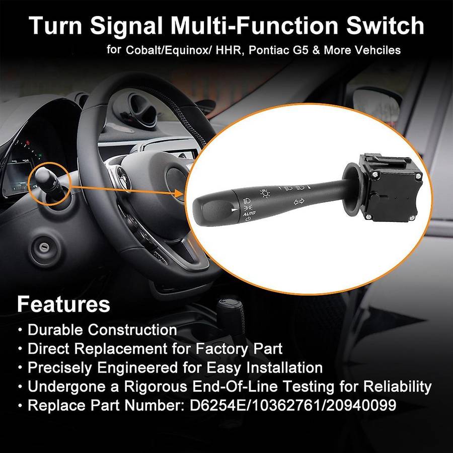 Turn Signal Dimmer Directional Switch Lever for Cobalt HHR G5 Solstice Torrent D6254E 10362761