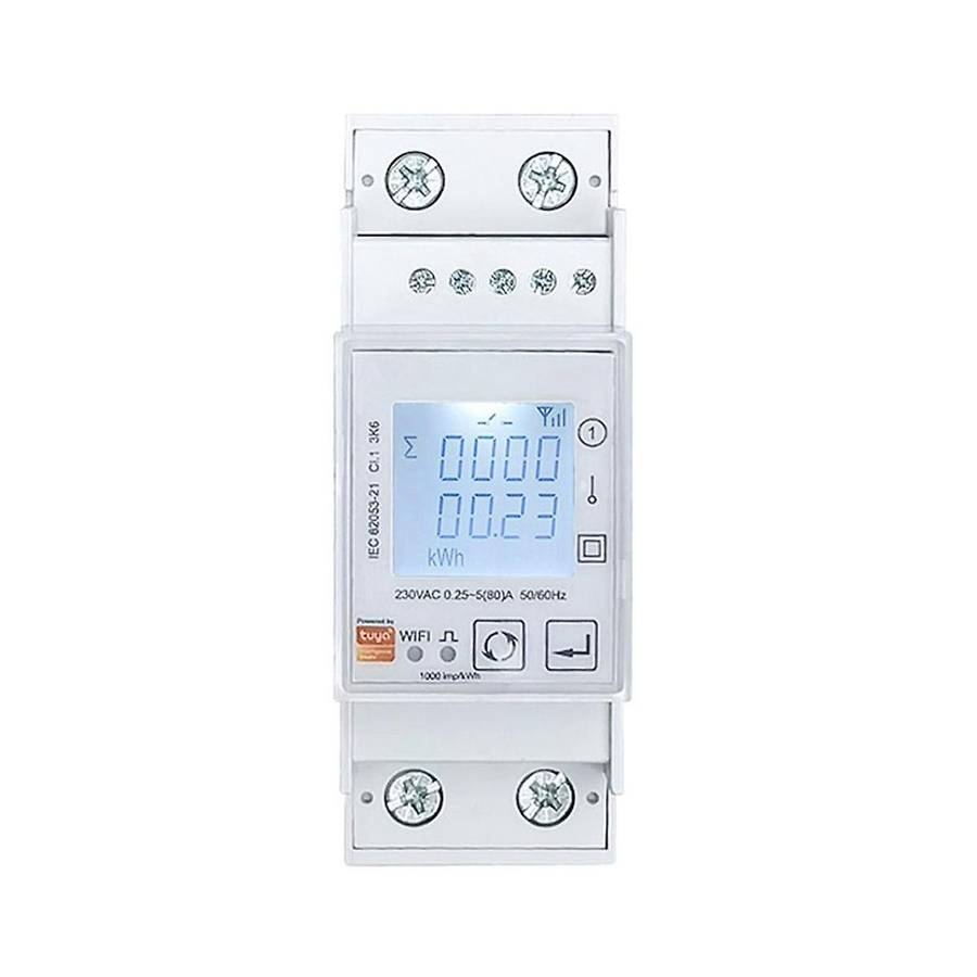 Tuya Wifi Bidirectional Energy Meter Single Phase 80a Kwh Power Monitor Wattmeter Voltmeter Amperme