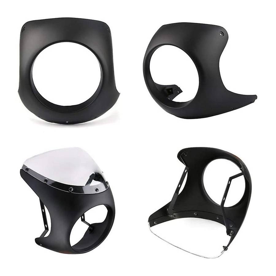 Universal Motorcycle Cafe Racer 7Inch Headlight Handlebar Fairing Windshield Kits for Sportster Bobb