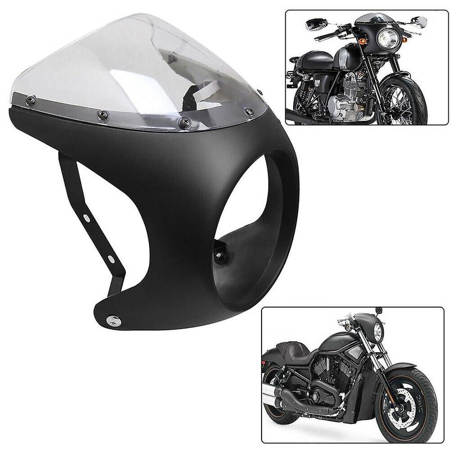 Universal Motorcycle Cafe Racer 7Inch Headlight Handlebar Fairing Windshield Kits for Sportster Bobb