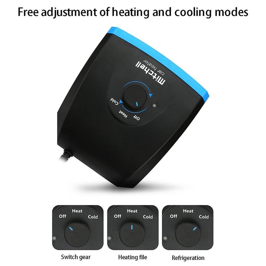 Universal Portable Heaters for Cars Trucks 12V 360Adjustable Heater Cooling Fan Windshield Defroster