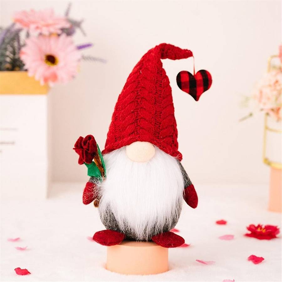 Valentine's Day Gnome Decor Valentines Gnomes Gift Love Gnomes Plush Decor Faceless Gnome Plush Figu
