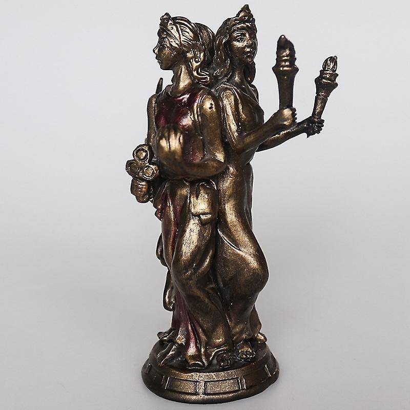 Vintage Greek Three Goddess Resin Statue Triple Form Goddess Statue Sculpture Craft Home Desktop De