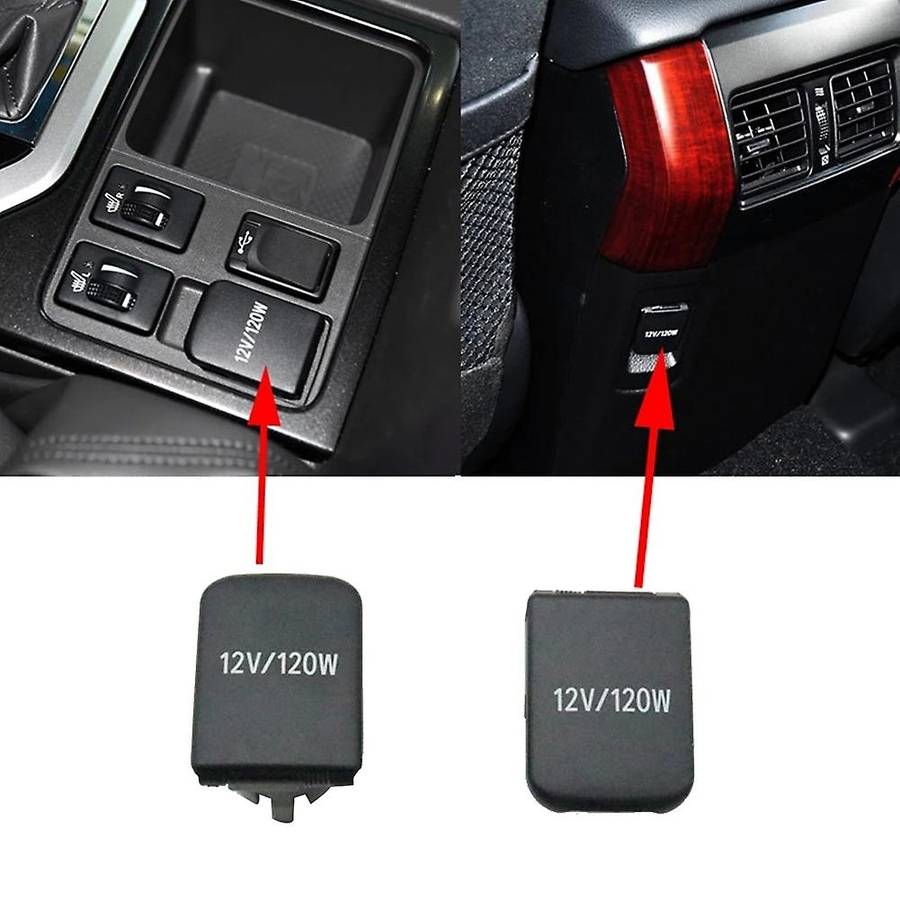 2pcs Car Cigarette-lighter Panel Base Cover for Toyota Prado Lc150