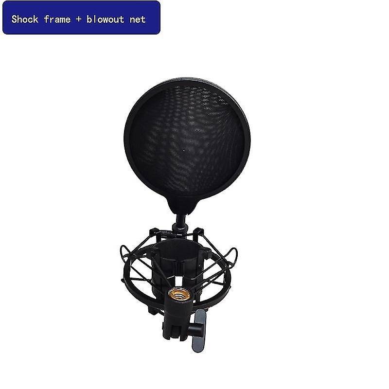 Microphone Holder with Windshield Shock Mount Non Slip Mic Bracket