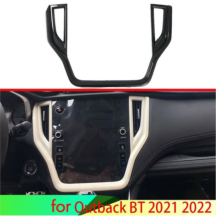 Carbon Fiber Navigation Panel Cover for Subaru Outback Bt 2021 2022