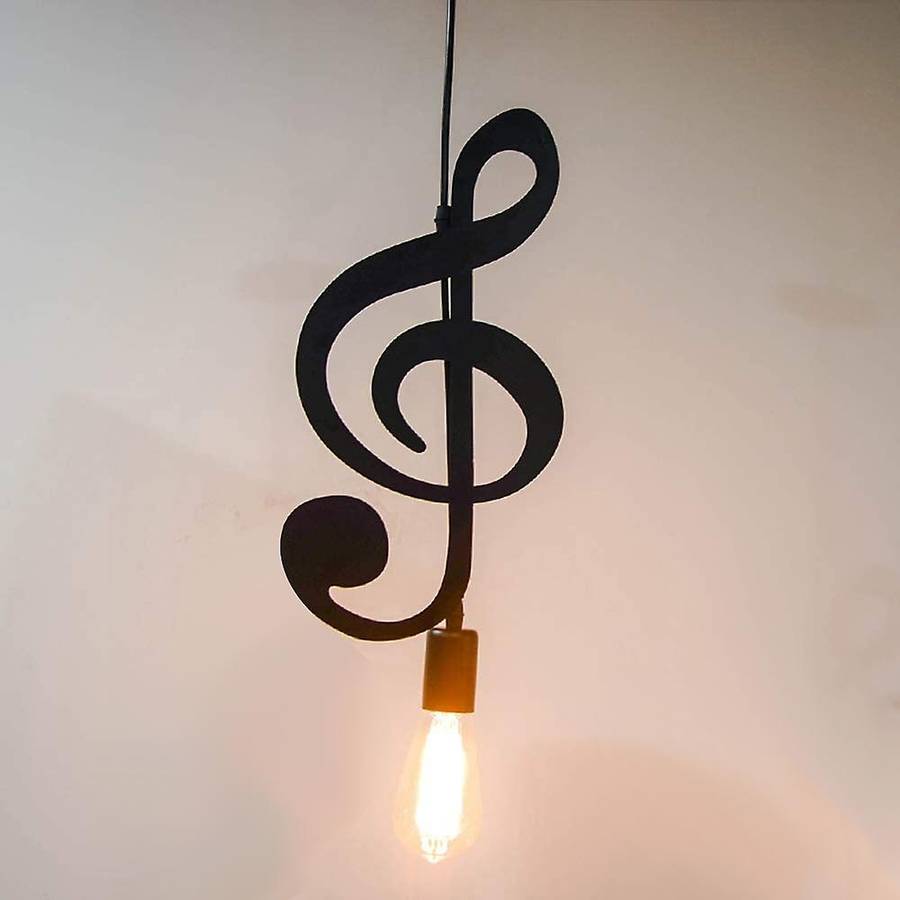 Pendant Light,iron Ceiling Music Note Hanging Light Shade Chandelier