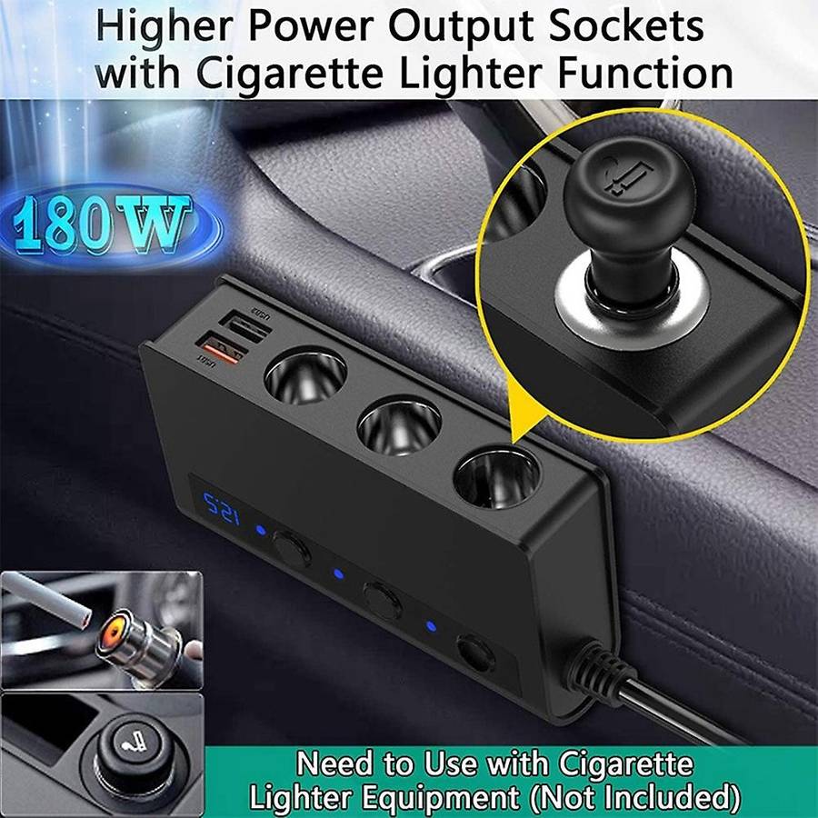 Tr24 Quick Charge Qc 3.0 -cigarette Lighter Splitter with 4-port Usb