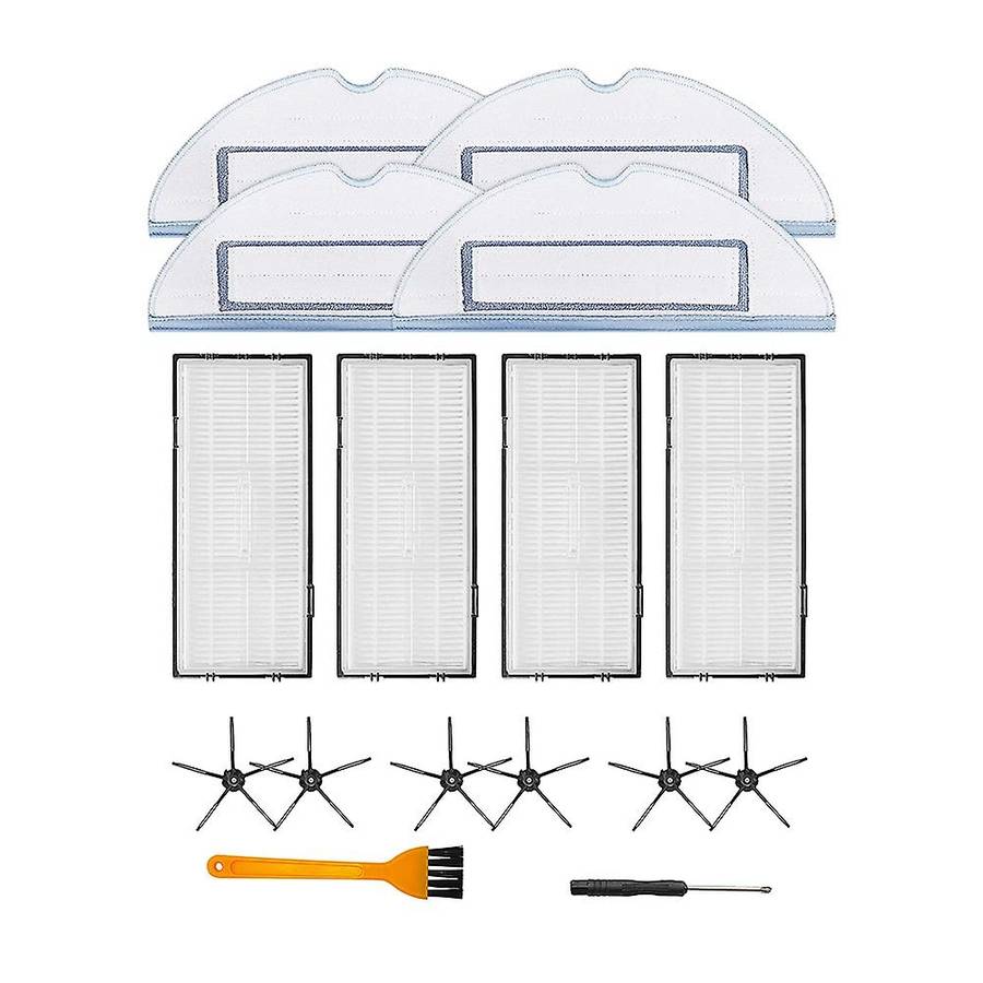 Replacement Accessories Kit Side Brush Filter Mop Pads Parts White