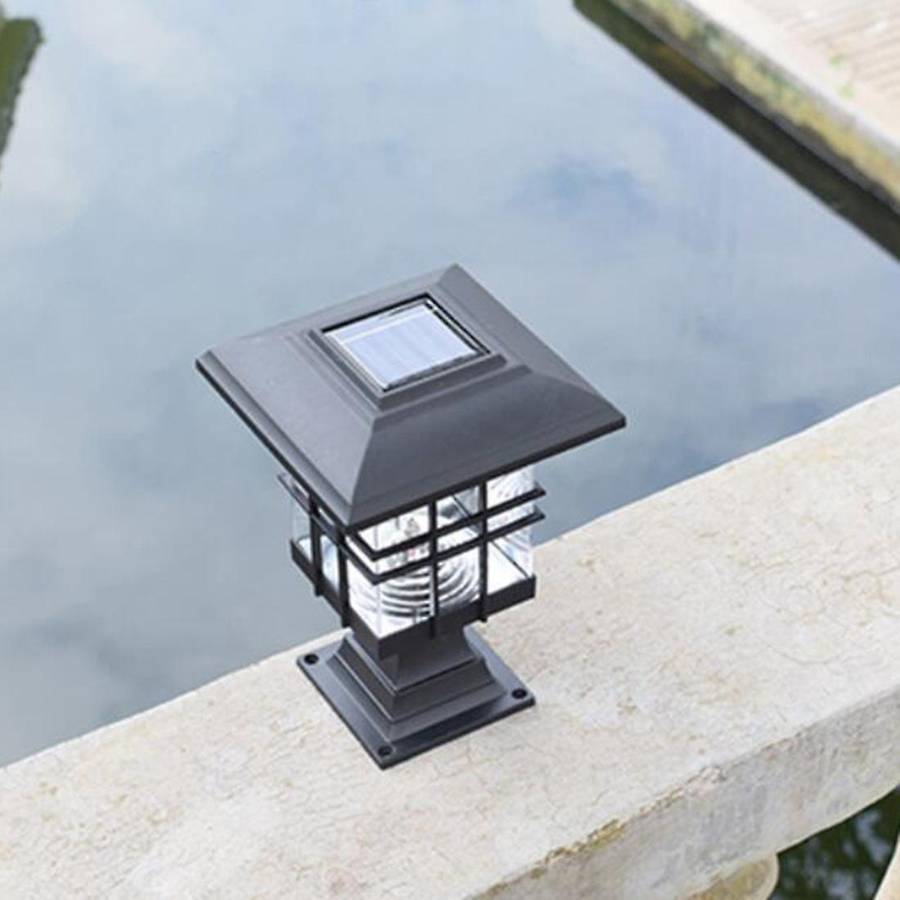 Post Column Lamp Waterproof Landscape Garden Solar Light,white Light