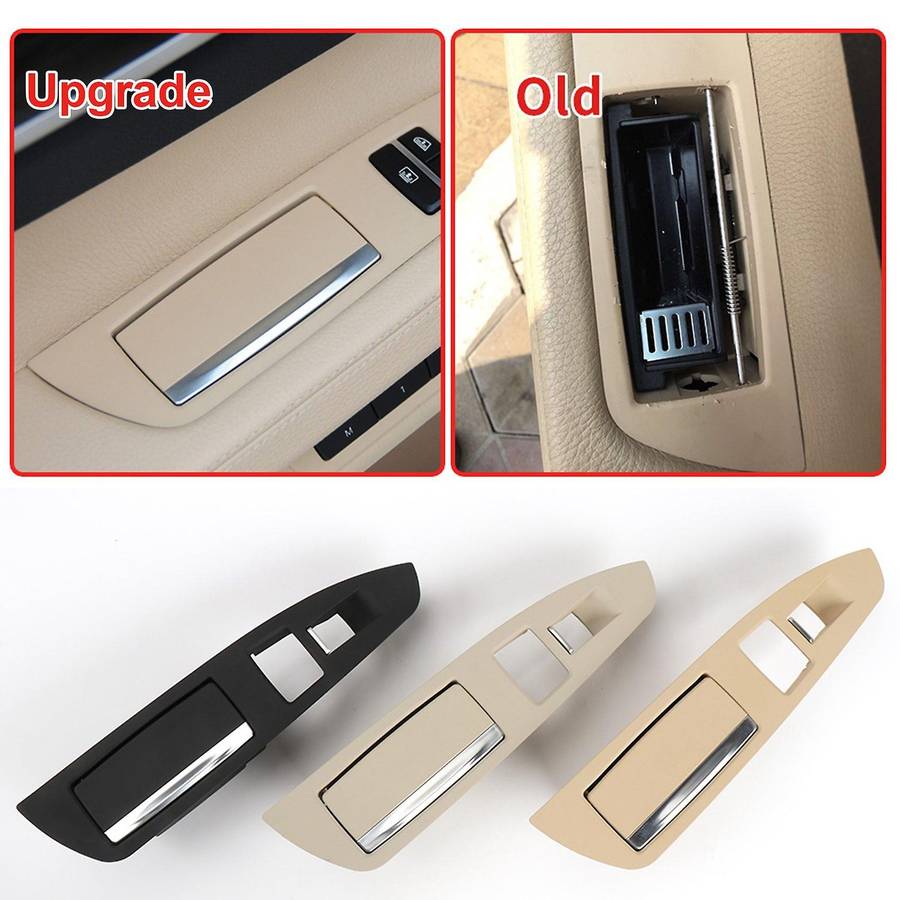 Car Left Rear Door Interior Armrest Ashtray Assembly Beige-white