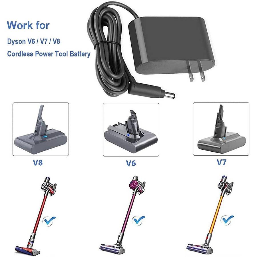 For Dyson V6 V7 Charger Compatibility with 21.6v Battery Dc58 Us Plug