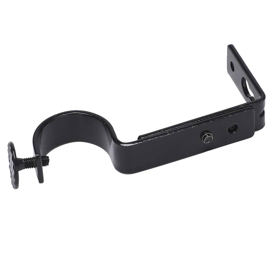 12pcs Black Adjustable Curtain Rod Brackets Steel for Walls Curtain