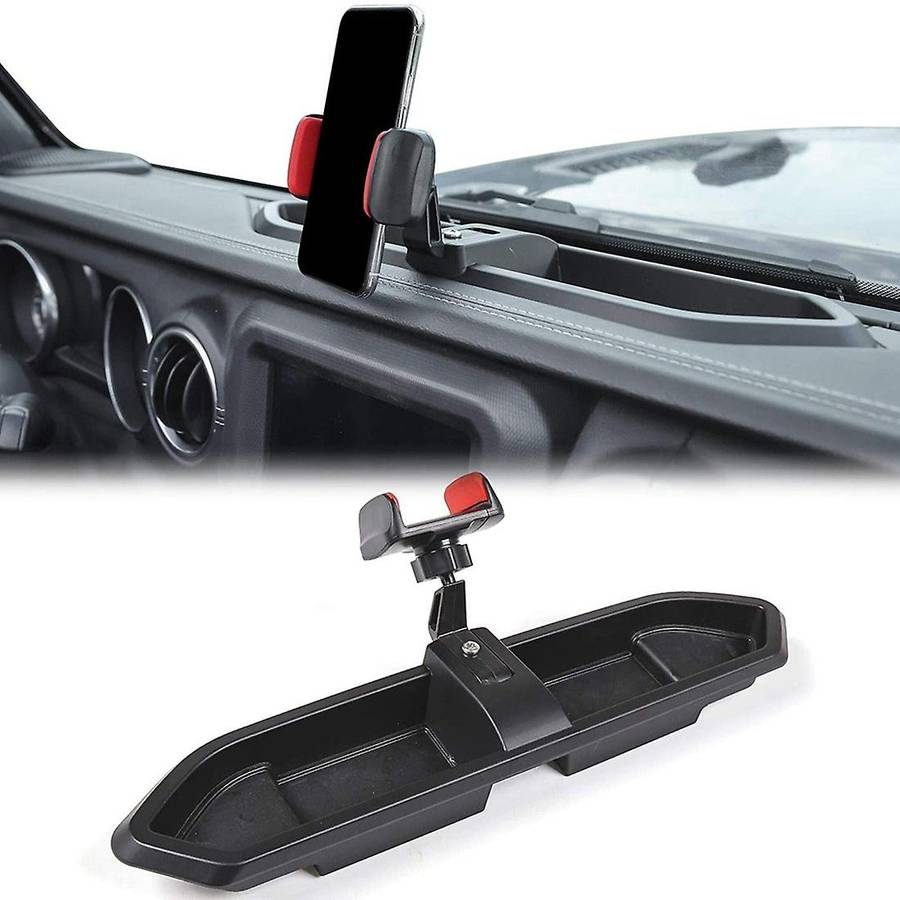 Phone Holder Storage Tray for 2018-2022 Jeep Wrangler Jl Black