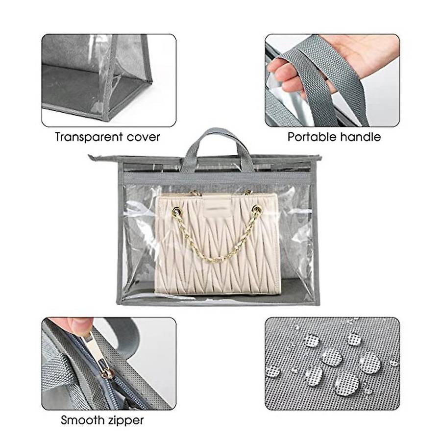 8 Pcs Handbag Dust Bags for Closet Small to Extra Large Zipper Bags