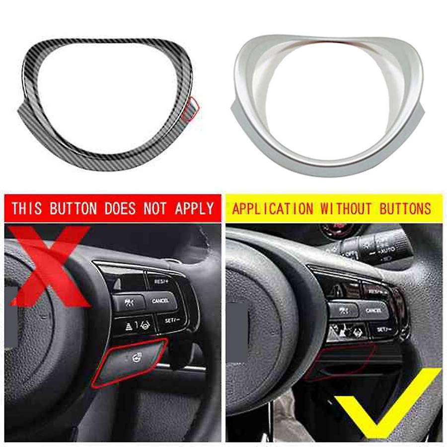 2pcs for Honda Vezel Hrv Car Steering Wheel Ring Panel Cover Silver
