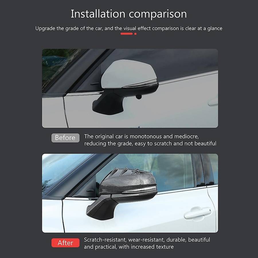 For Toyota Cover Cap Trim Decor Sticker Accessories,carbon Fiber