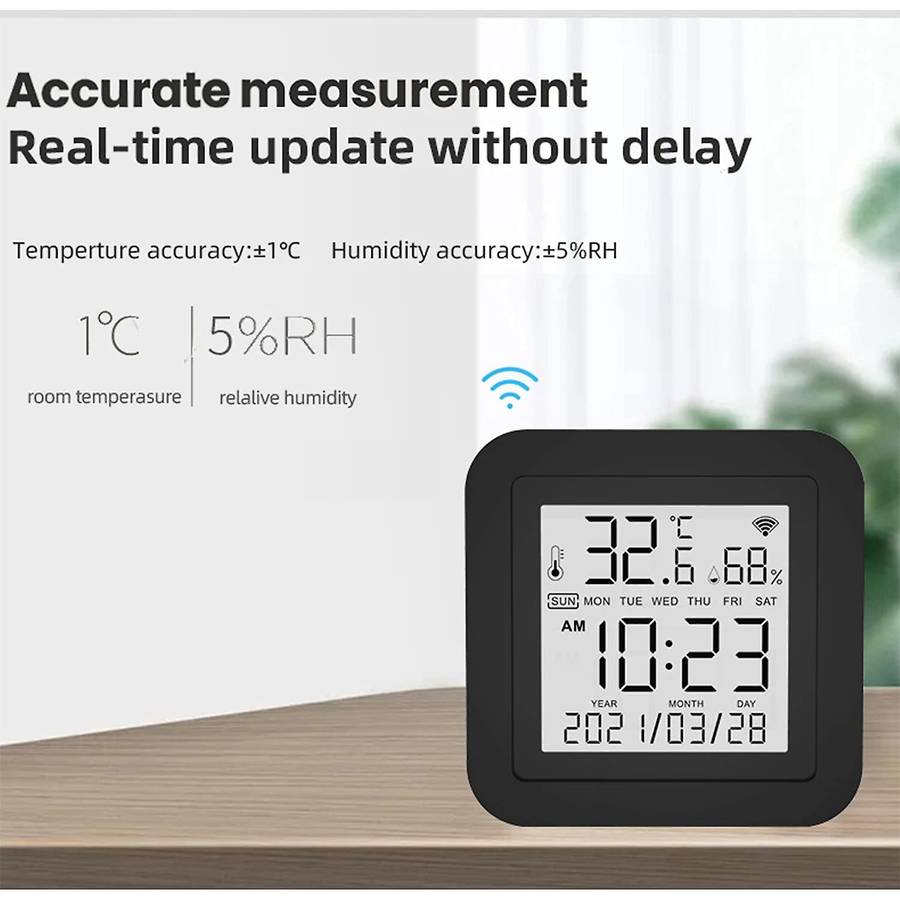 Wifi Temperature and Humidity Sensor,indoor Hygrometer Thermometer