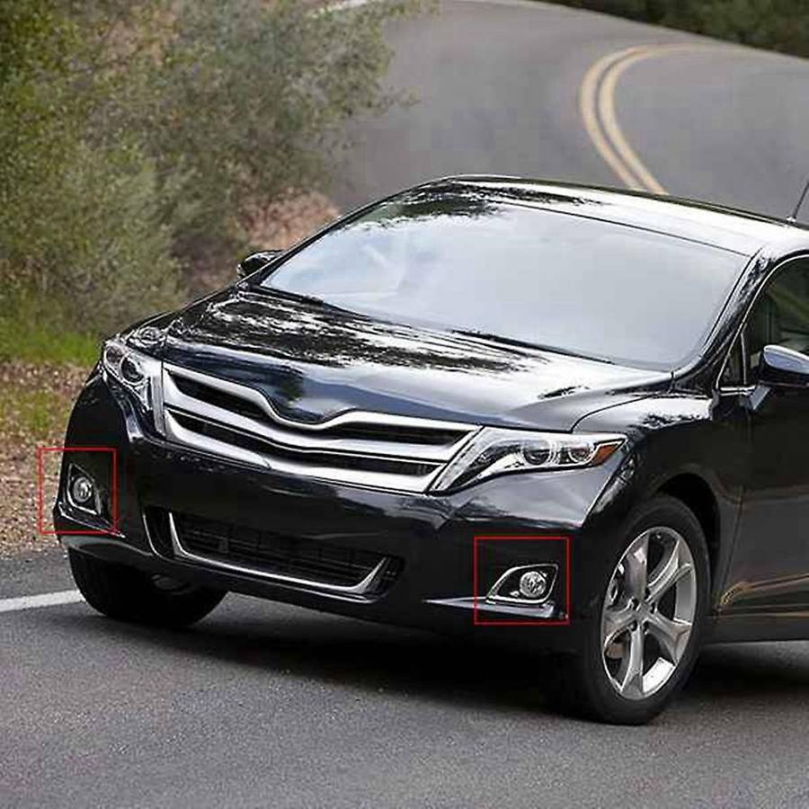 2pcs Car Front Bumper Fog Light Cover for Toyota Venza 2013-2016