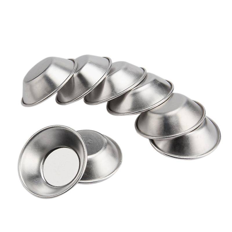 50pcs Aluminum Egg Tart Mold Cupcake Pie Cookie Tins Pudding Mould