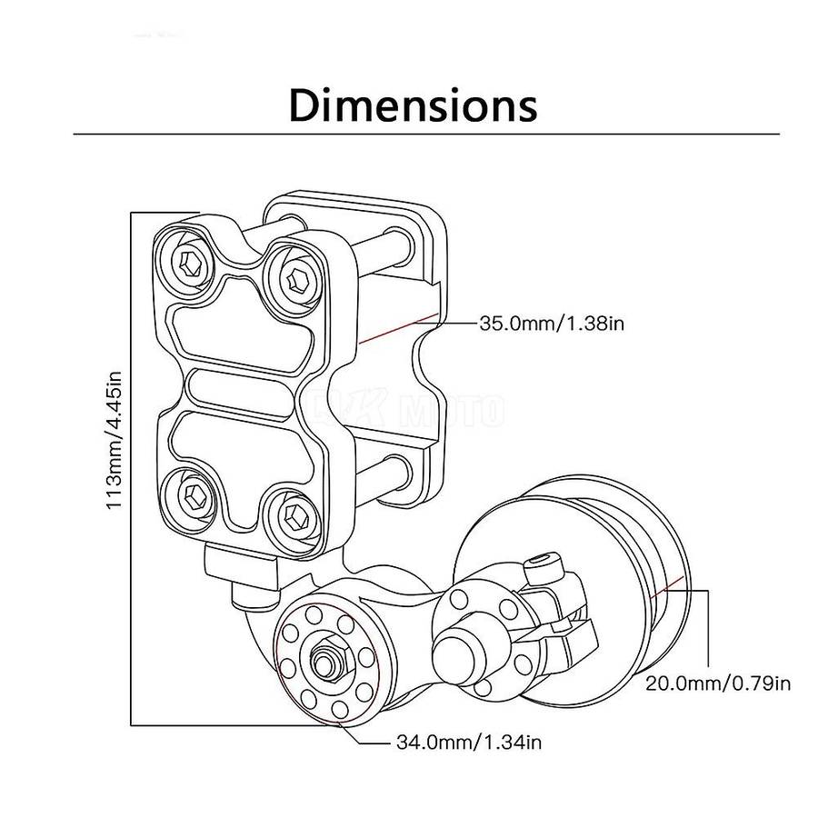Roller Adjuster Chain Tensioner Motorbike Motorcycle Roller Silver