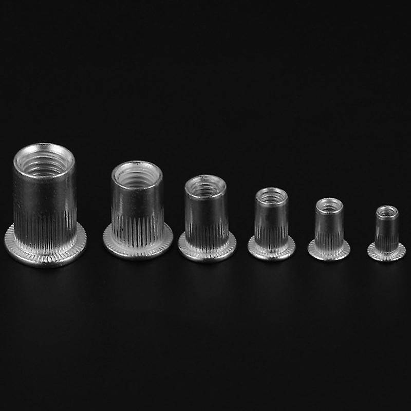 200pcs M3 M4 M5 M6 M8 M10 Rivet Nut Carbon Steel Flat Head Nut Kit