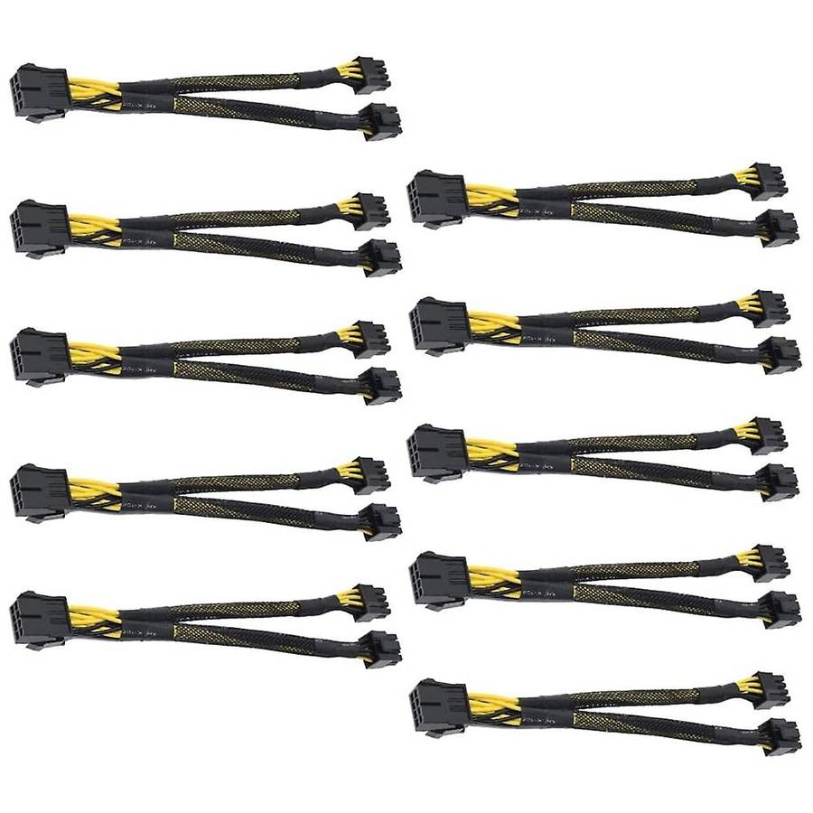 10pcs 8pin Mining Cable, Gpu Power Cable for Bitcoin Mining, Vga