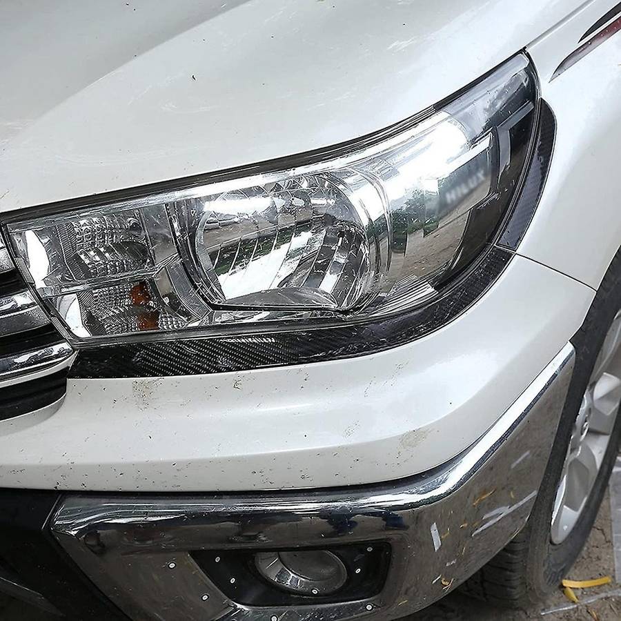 For Toyota Hilux 15-21 Headlight Eyebrow Front Side Lamp Strips Trim