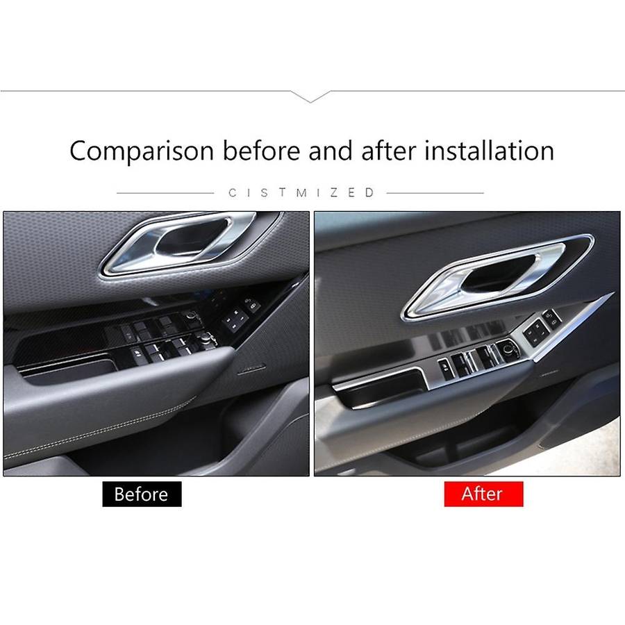 For Range Rover Velar 2017-20 Window Lift Switch Button Cover,silver