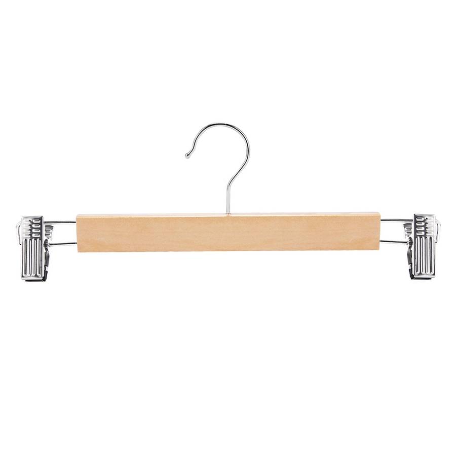 Wooden Skirt Hangers (pack Of 10) Non-slip,360 Degree Swivel Hook