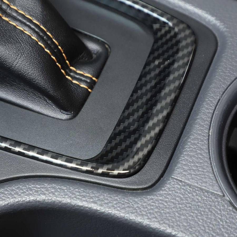 Car Carbon Fiber Abs Gear Shift Frame Cover for Ford Ranger 2015-2021