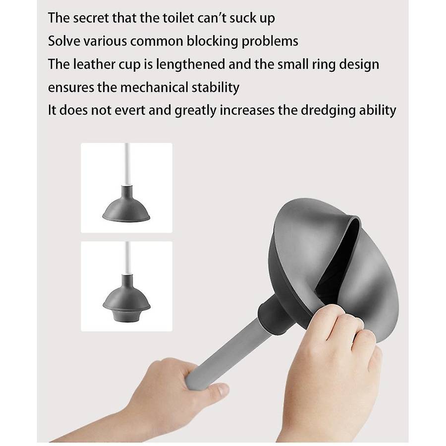 Toilet Plunger and Brush with Holder for Cleaning, 2-in-1 Plunger Set