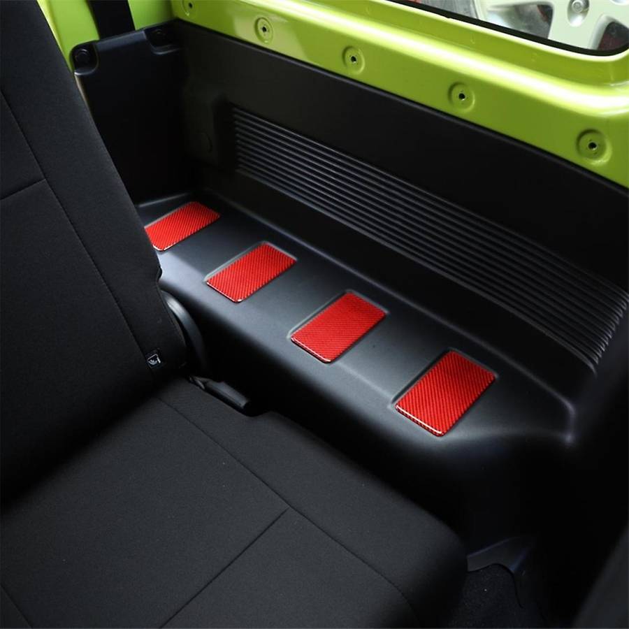 Car Rear Row Stickers for Suzuki Jimny 2019-2022,red Carbon Fiber