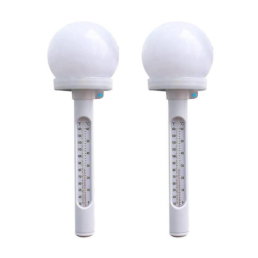 Floating Pool Thermometer,solar Powered Pond Water Thermometer,2pc