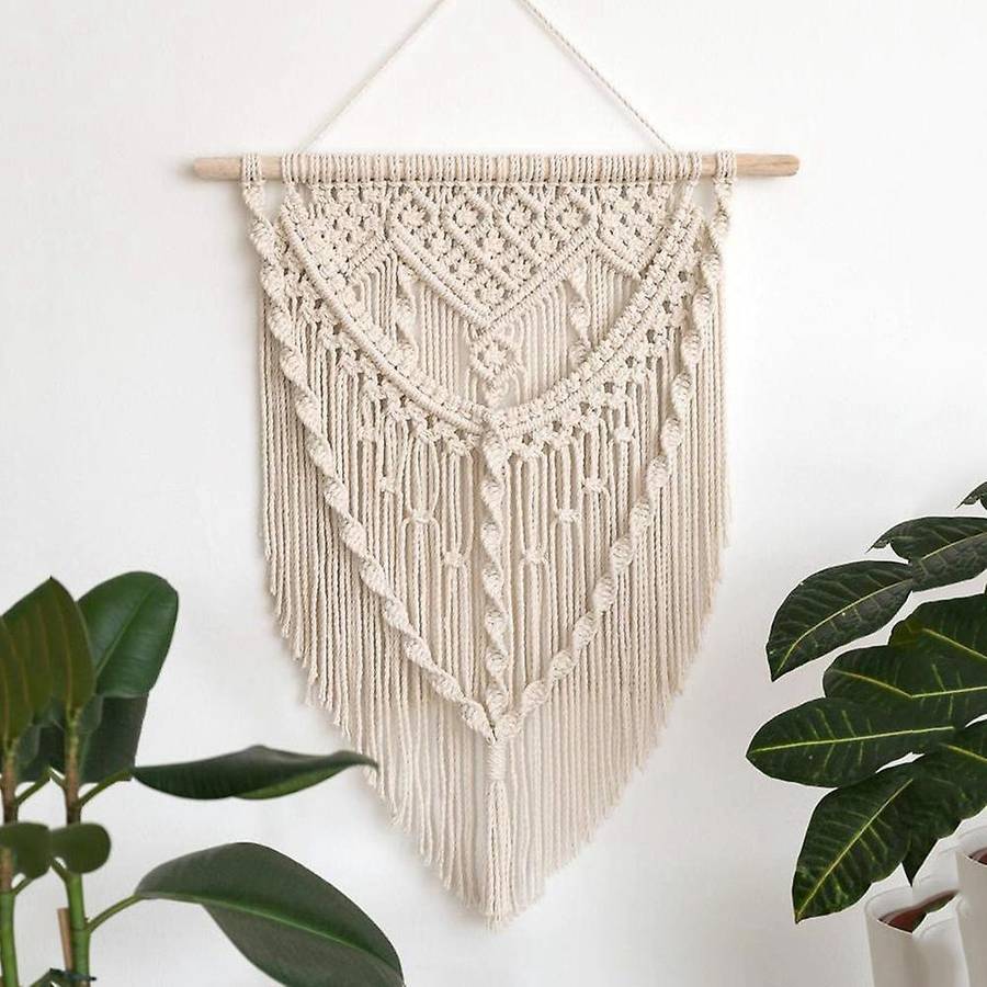 Macrame Wall Hanging Tapestry Wall Decor Boho Chic Handmade Cotton