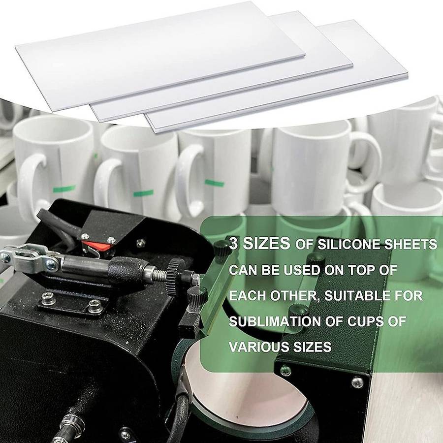 3pc Sublimation Tumblers Wrap Mug Press Bundle Accessories Silicone