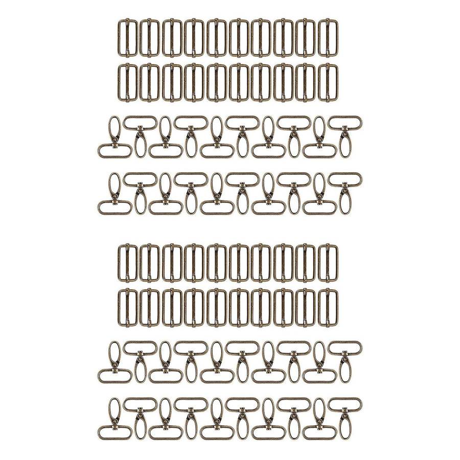 120pcs 32mm Metal D Rings for Gags Swivel Snap Hooks (bronze)